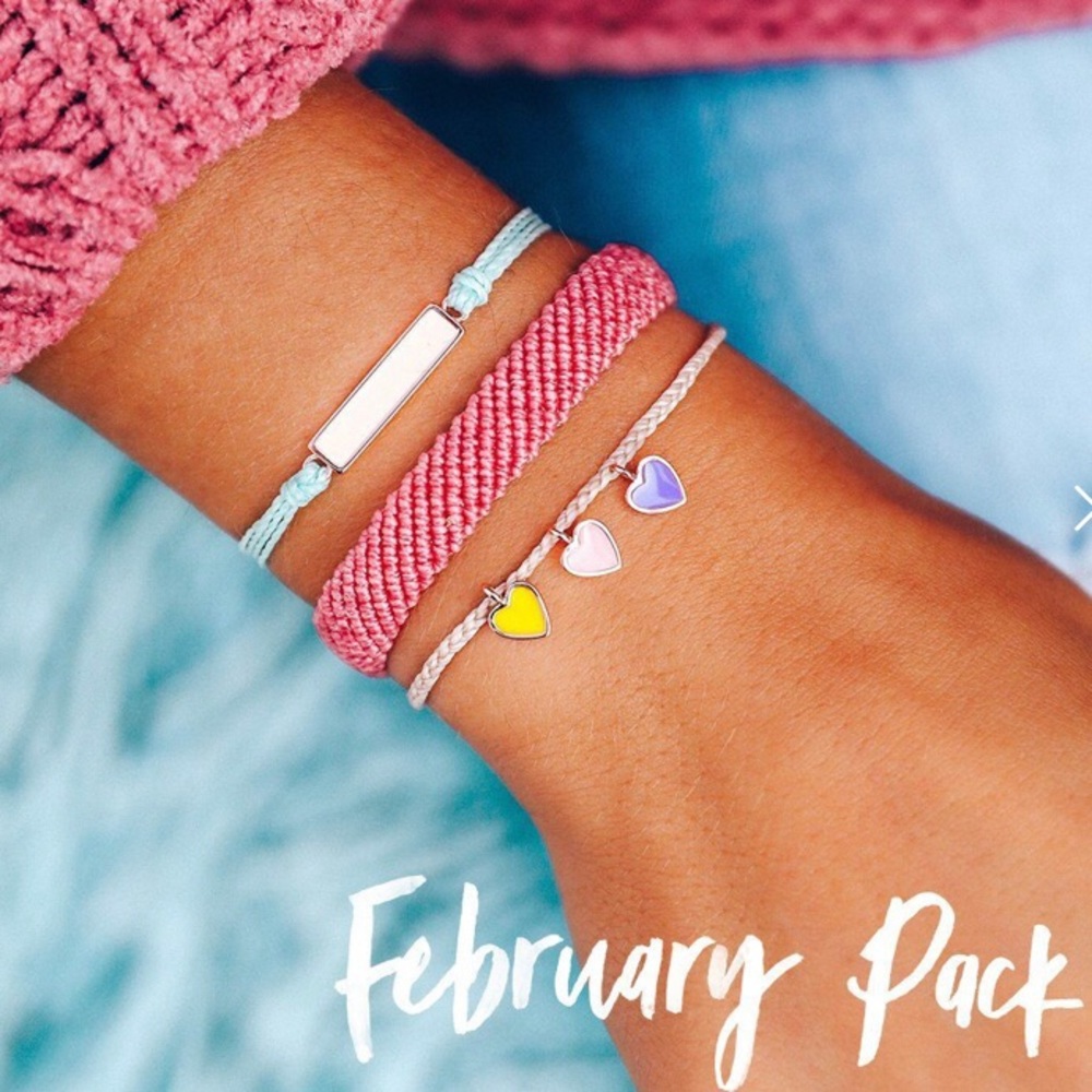 Limited Pura Vida Feb Monthly Club Bracelet Set